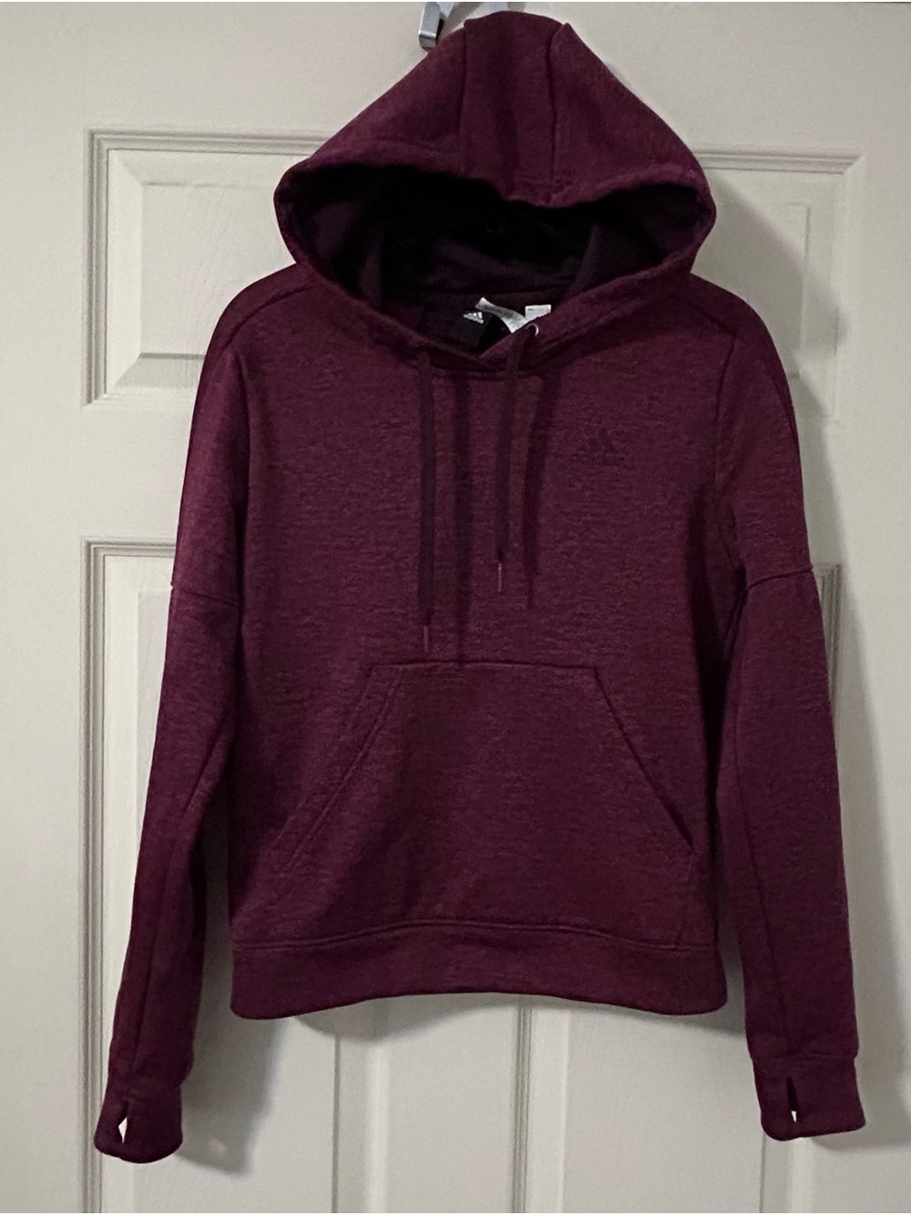 adidas Women's Burgundy Pullover Hoodie size XS (UK 4-6)